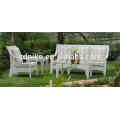 Sofá de muebles de lujo clásico rattan al aire libre / muebles de mimbre muebles de sofá blanco